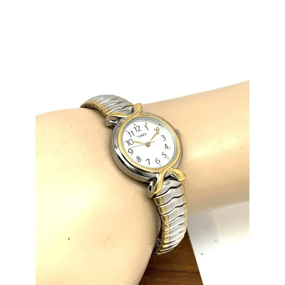 Timex Women's Watch T21854 Quartz Two Tone Stainless Steel Expansion Band 25mm